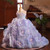 QueenLine Luxury Handmade Lilac Crystal  Arab Beading Princess Flowers Girl Dress