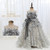 QueenLine Luxury Handmade A-Line Gray  Flower Ribbons Princess Girl Dress