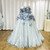 QueenLine Luxury Handmade A-Line Gray  Flower Ribbons Princess Girl Dress