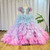 QueenLine Luxury Feathers Beading Princess Prom Quinceañera Girl Dress