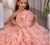 QueenLine Luxury Customized Thin Flower Ruffles Beading Straps Flower Girl Dress Gown