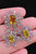 QueenLine Platinum Gold 1.13ct and 1.5ct Natural Yellow Sapphire Jewelry Sets