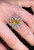 QueenLine Platinum Gold 1.13ct and 1.5ct Natural Yellow Sapphire Jewelry Sets
