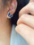 QueenLine Solid G18K White Gold  White Diamonds & Blue Sapphire Jewelries Sets