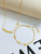 QueenLine Solid G18K Yellow Gold Bracelet and Necklace Jewelries Sets