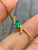QueenLine Pure Solid 18K Yellow Gold 0.37ct Natural Green Emerald Gemstones Diamonds Bracelets