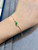 QueenLine Pure Solid 18K Yellow Gold 0.37ct Natural Green Emerald Gemstones Diamonds Bracelets
