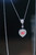 QueenLine Solid 18K Gold Nature 0.60ct Pink Diamonds Pendants Necklaces