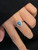 QueenLine G18K White Gold 0.92ct Natural Blue Aquamarine and Diamonds Rings