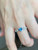 QueenLine G18K White Gold 0.63ct Natural Blue Aquamarine & Diamonds Rings