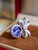 QueenLine G18K White Gold 1.98ct Natural Blue Sapphire Gems Rings