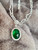 QueenLine G18K White Gold 15.72ct Natural Green Emerald Necklace