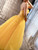 QueenLine Yellow Strapless Beading Custom Made Hand Sewing High Quality Evening Dress