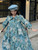QueenLine Jacquard Oil Painting Gentle Slim-fit Doll Collar Loose Mid-length Trench Coat