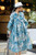 QueenLine Luxury Jacquard Buttons Lantern Sleeve Evening Dress