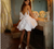 QueenLine White Customized Sexy Bareback Bow Short Mini Bridal Dress