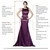QueenLine Luxury Sexy Illusion Crystal One-Shoulder  High Side Split Sleeveless Chapel Train Evening Dress