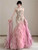 QueenLine pink light luxury off-the-shoulder dress