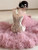 QueenLine pink light luxury off-the-shoulder dress