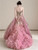 QueenLine pink light luxury off-the-shoulder dress