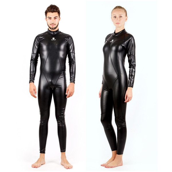 QueenLine One Piece Full Body Couple Swimsuit Triathlon Wetsuit Women PU Waterproof Scuba Diving Suit for Men Wetsuit Spearfishing