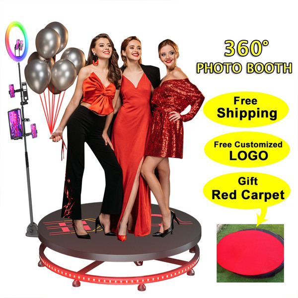 QueenLine 360 Photo Booth Automatic Rotating Video Turntable Photobooth Camera Panoramic Shooting Plataforma Photography Selfie Supplies