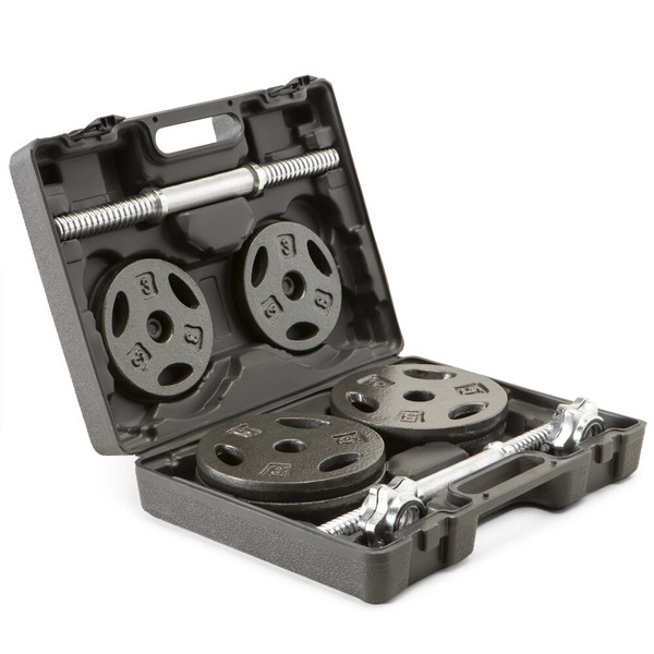 QueenLine 40 Lbs. Adjustable Dumbbell Set with Carrying Case 