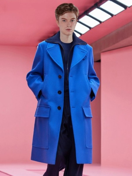 QueenLine Long over knee wool British trend double breasted thickened liner neck protection warm coat 