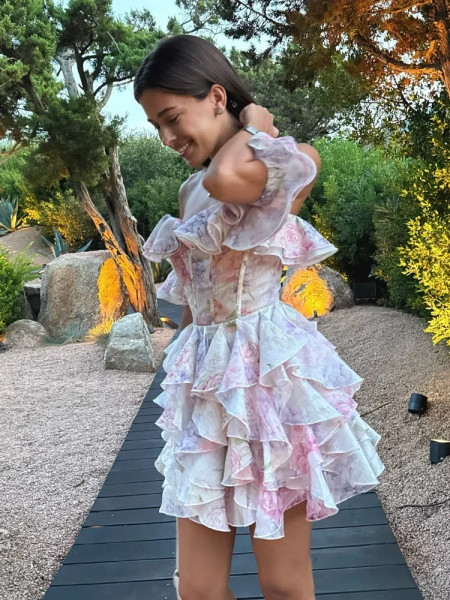 QueenLine Elegant Strapless With Ruffle Pleated Puff Hem High Waist A-line Vacation Beach Mini Dress