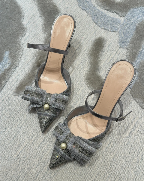 QueenLine Luxury Round Open Toe Temperament Stiletto High Heel