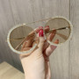 QueenLine Zircon oversized sunglasses luxury Round sun glasses women Clear lens Eyeglasses Shades For Women  oculos feminino