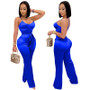 QueenLine 10 Pcs Wholesale Jumpsuits Women Sleeveless Rompers Solid Bandage Bodysuits 2XL Sexy Club Wear Straight Pants Bulk Items 6891