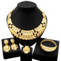 QueenLine Newest Dubai Gold Jewelry Set Gold Plated Necklace Wedding Banquet Woman Jewelry Set H0049
