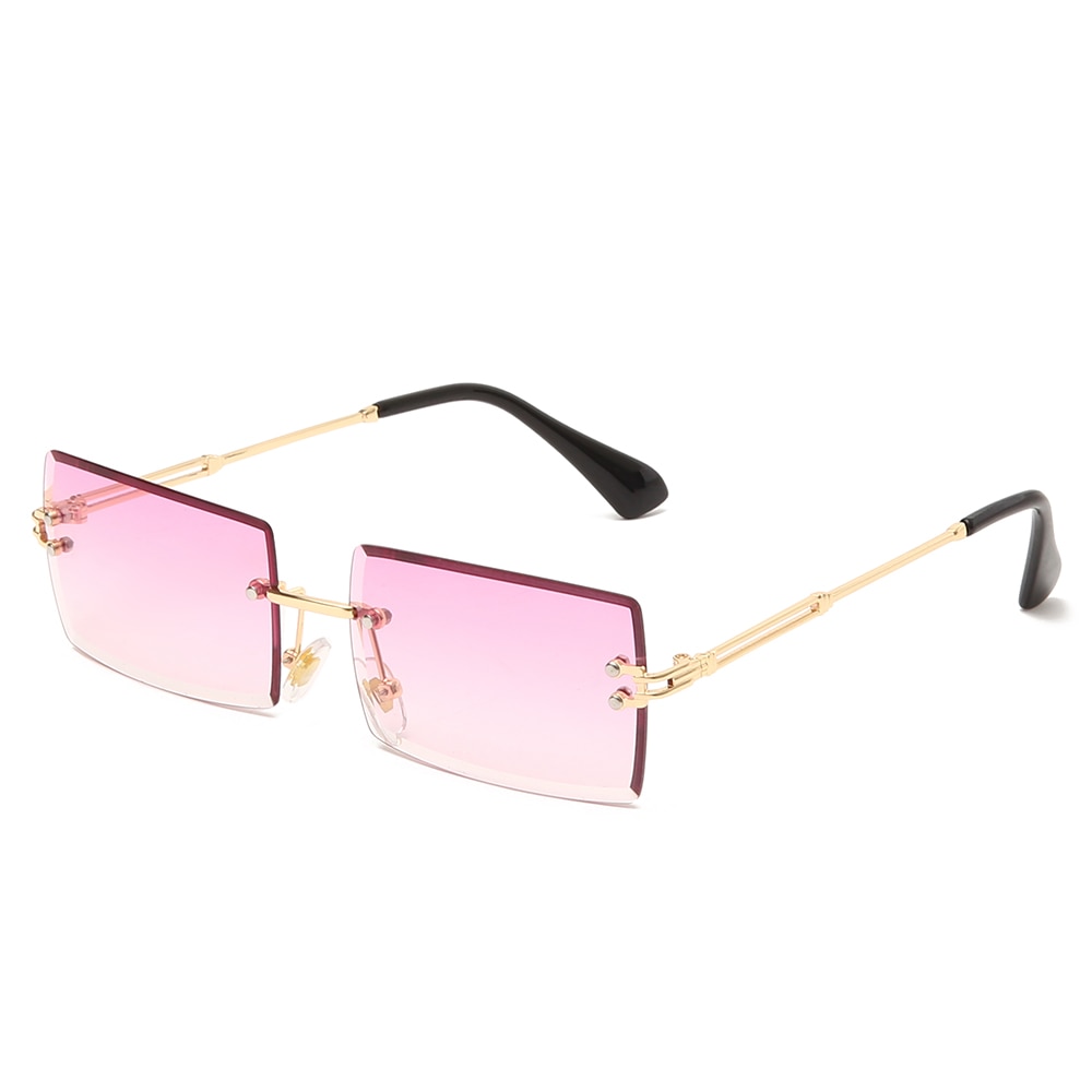 small rimless sunglasses