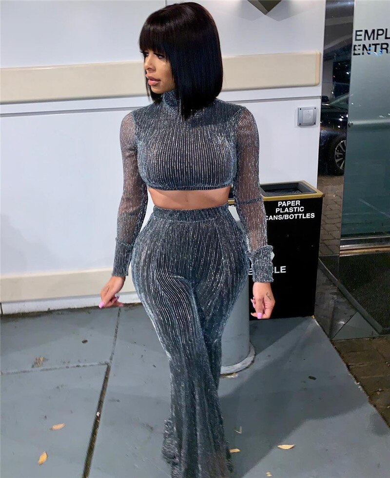 glitter two piece sets