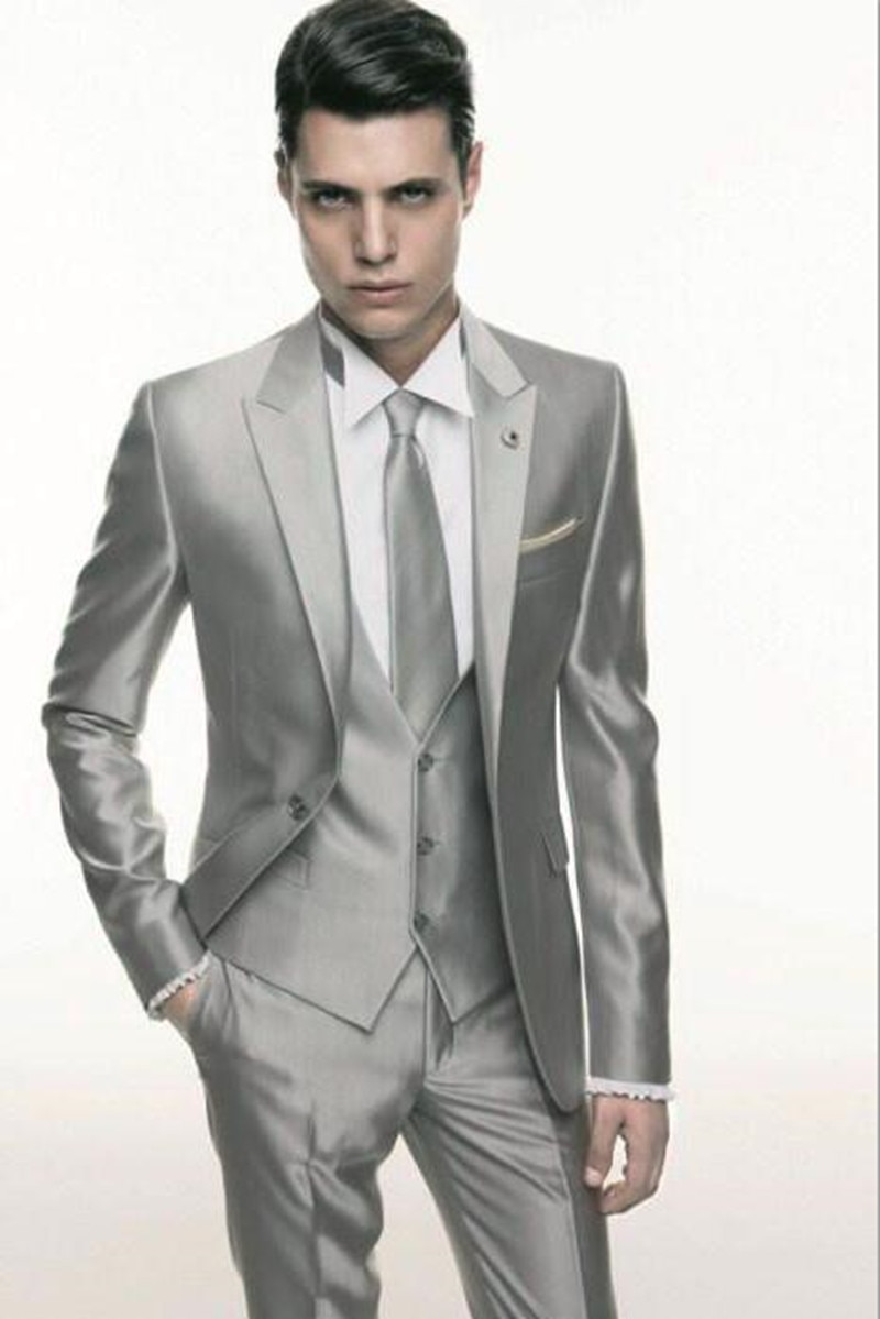 Silver magnate 3 Piece Solid Men Suit - Buy Silver magnate 3 Piece Solid Men  Suit Online at Best Prices in India | Flipkart.com