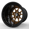 Eliminator Series | MACH 10 ES | Non-Beadlock Eliminator Series - Modular Drag Racing Wheels 3030 Autosport. Dark Bronze / Black Gloss