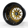 Legend ES - Street & Strip Forged Drag Racing Wheel Race Gold _Black Gloss