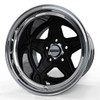 Drag Ops Series: 1320 15" Forged Drag Racing Wheel Jet Black-Polished