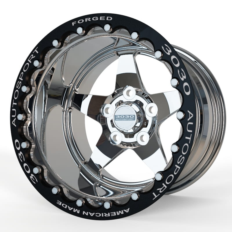 Drag Wheel Forged Launch 2pc weld beadlock_Polished_2