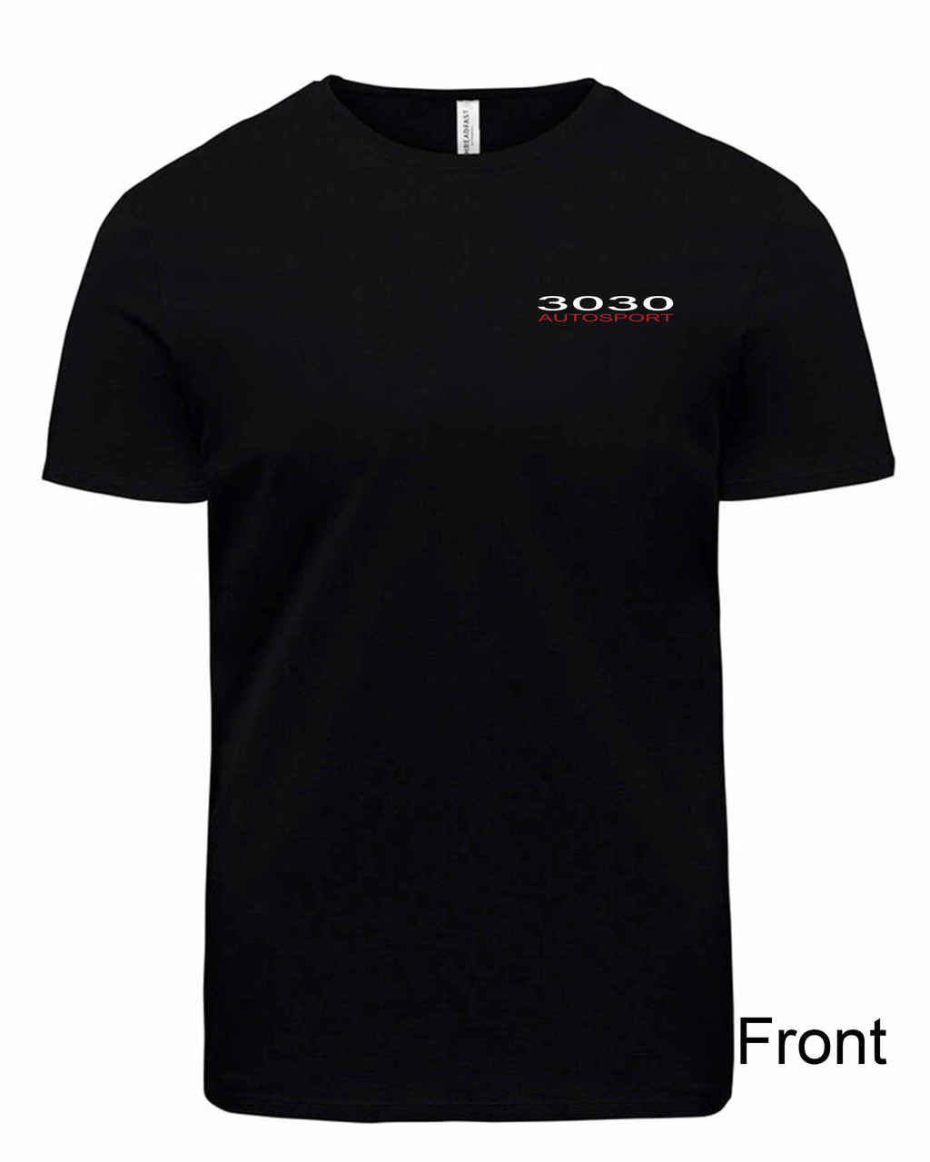 3030 Autosport 2-sided Black Tee Apparel and Cool Stuff 