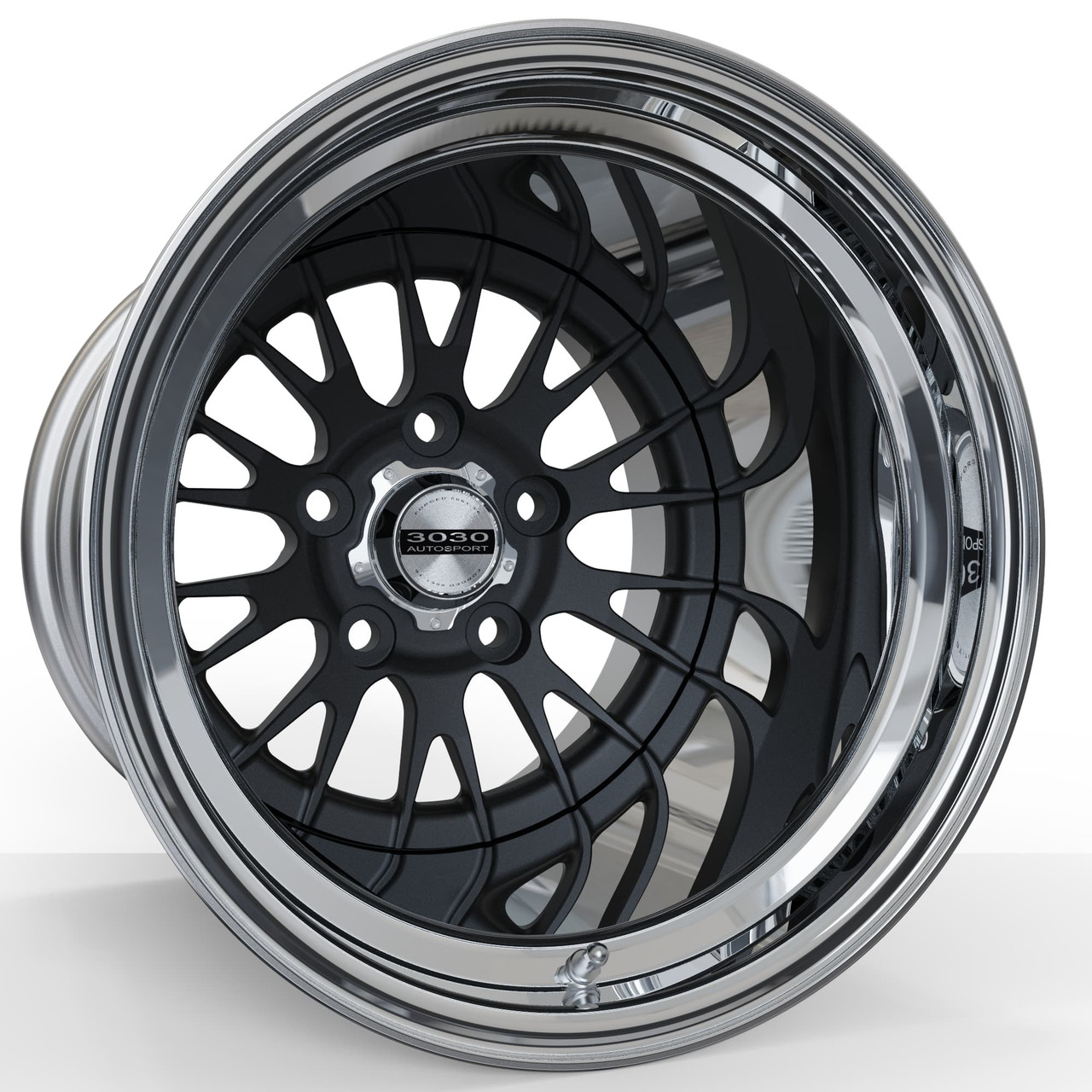 Legend ES - Street & Strip Forged Drag Racing Wheel Black Matte _Polished