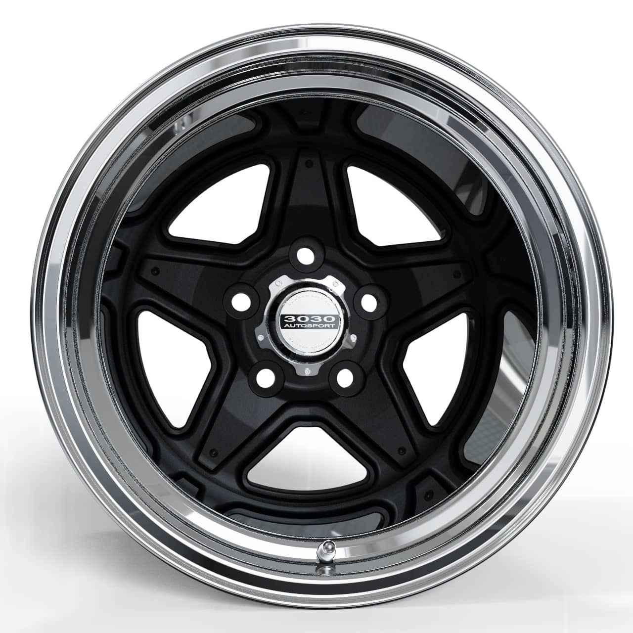 Drag Ops Series: 1320 15" Forged Drag Racing Wheel Jet Black-Polished