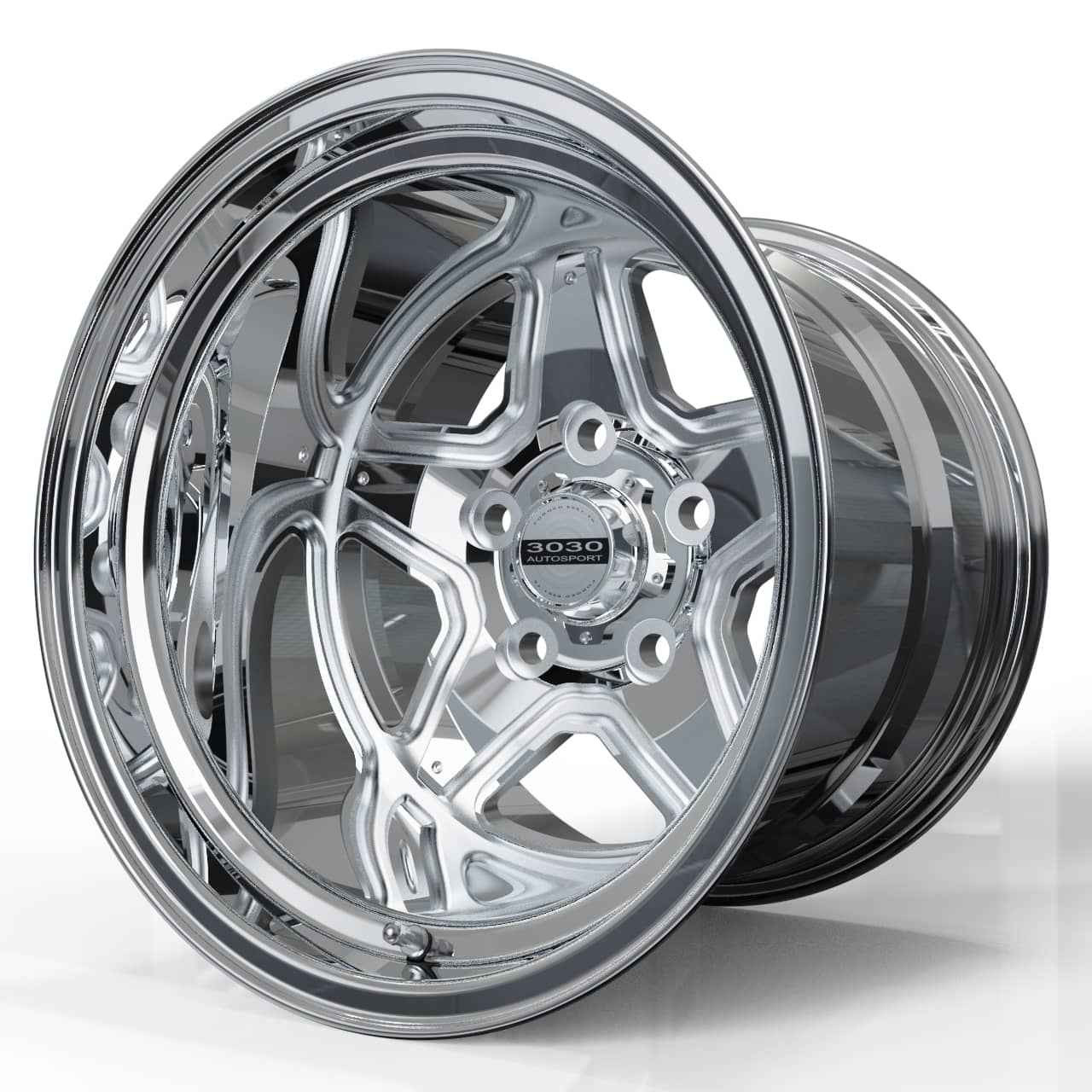 Drag Ops Series: 1320 15" Forged Drag Racing Wheel Polished