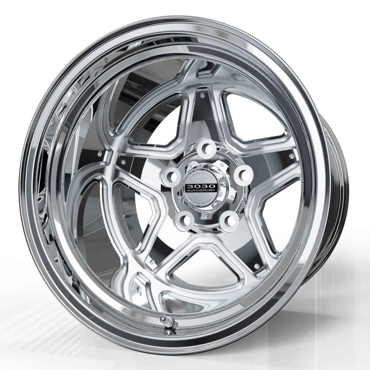 Drag Ops Series: 1320 15" Forged Drag Racing Wheel Polished