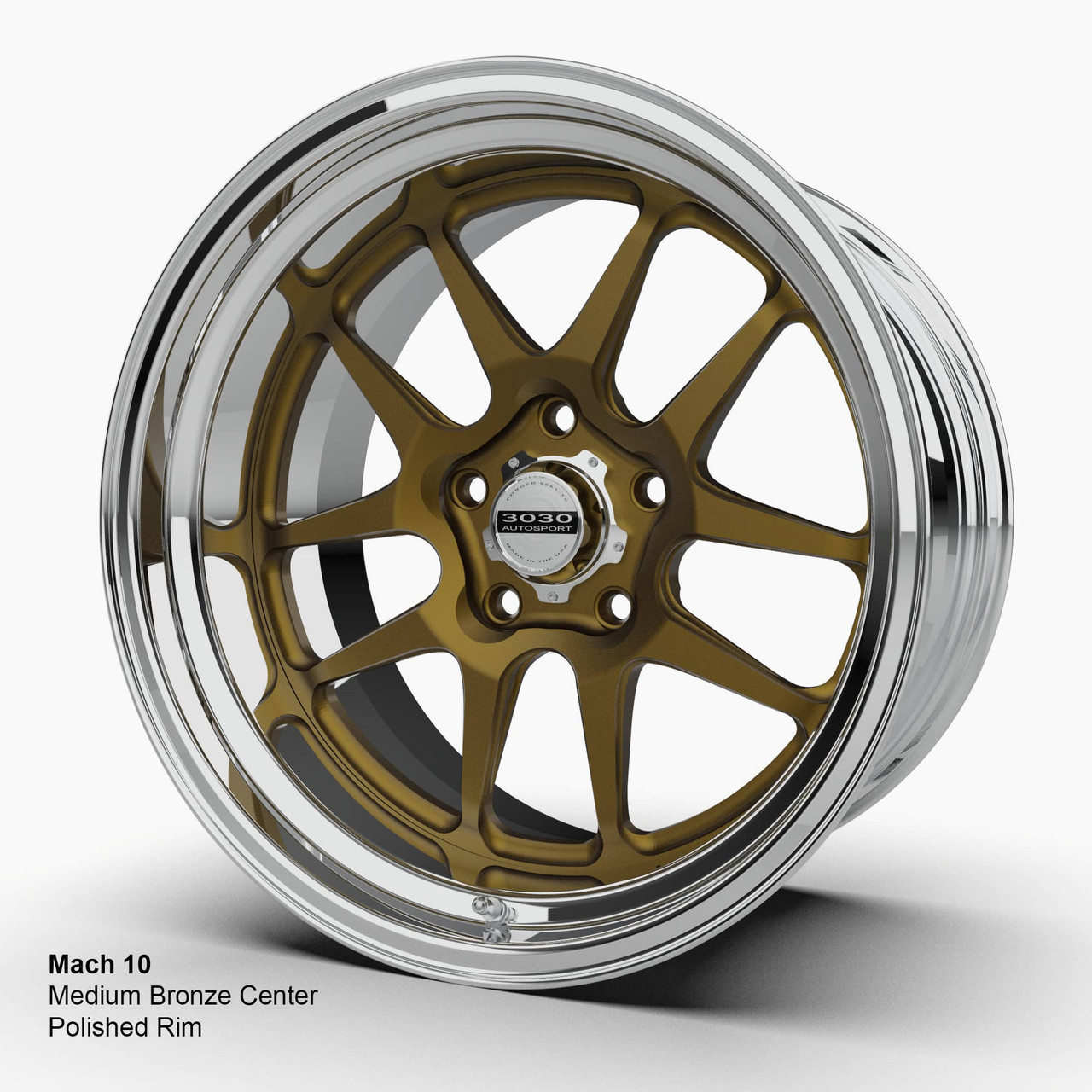 Direct-Fit Camaro Forged Wheel_Mach 10 Medium Bronze