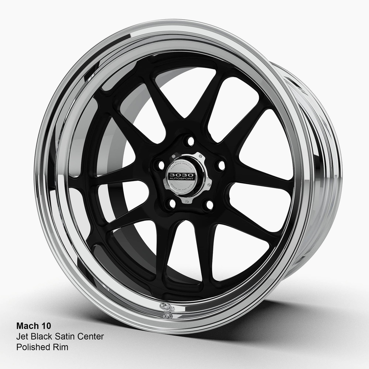 Direct-Fit Camaro Forged Wheel_Mach 10 Jet Black