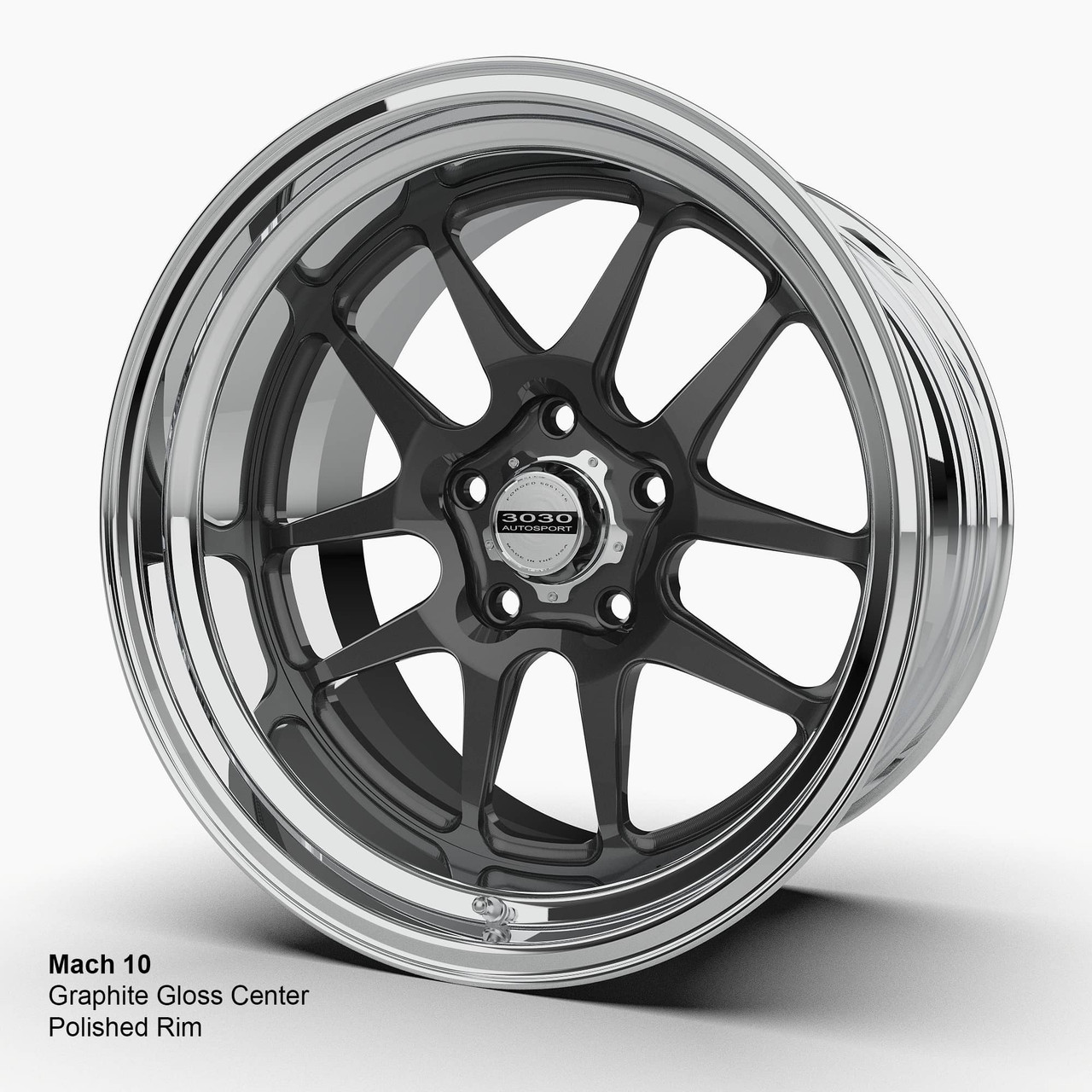 Direct-Fit Camaro Forged Wheel_Mach 10 Graphite Gloss