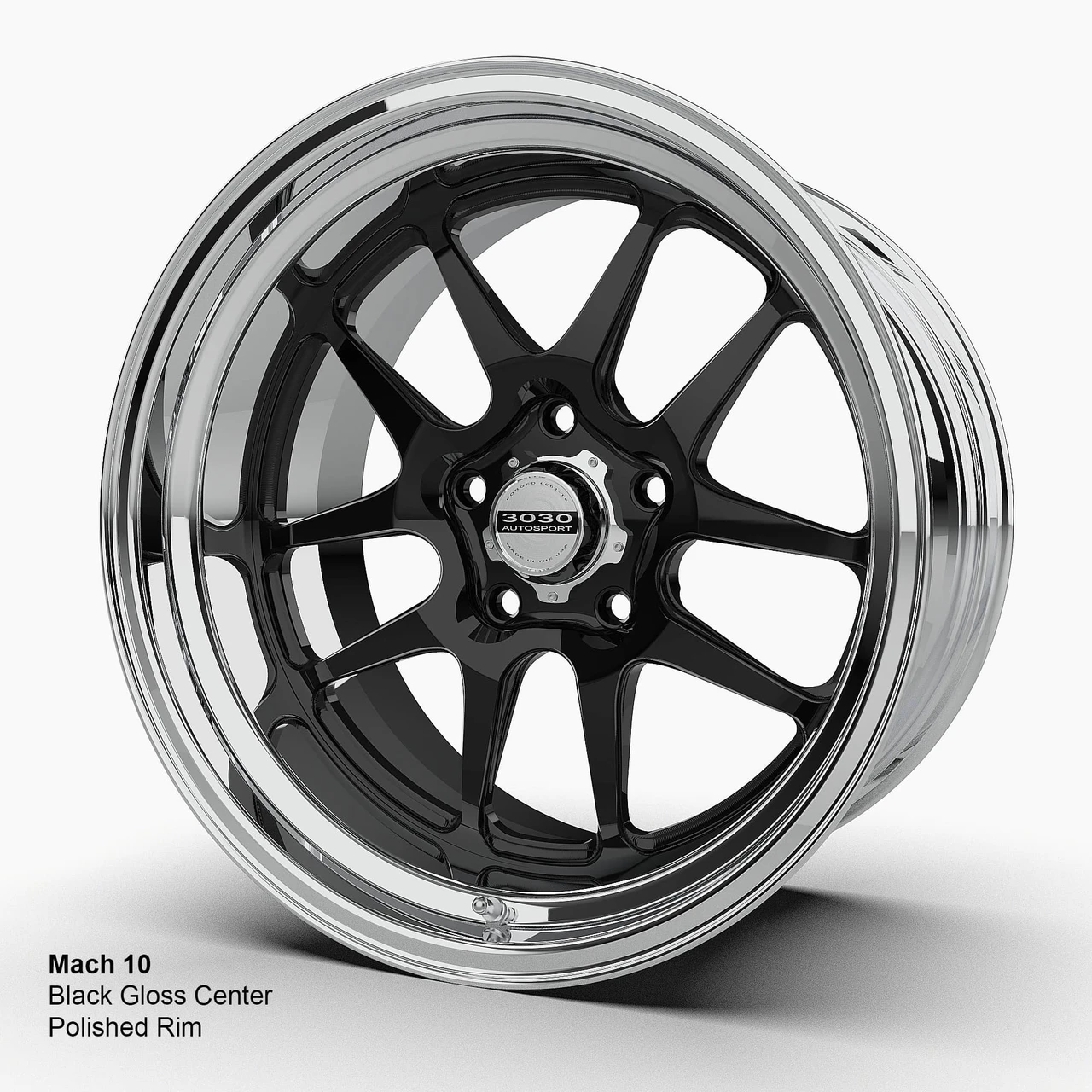 Direct-Fit Chevelle Wheels Mach 10 Gloss Black