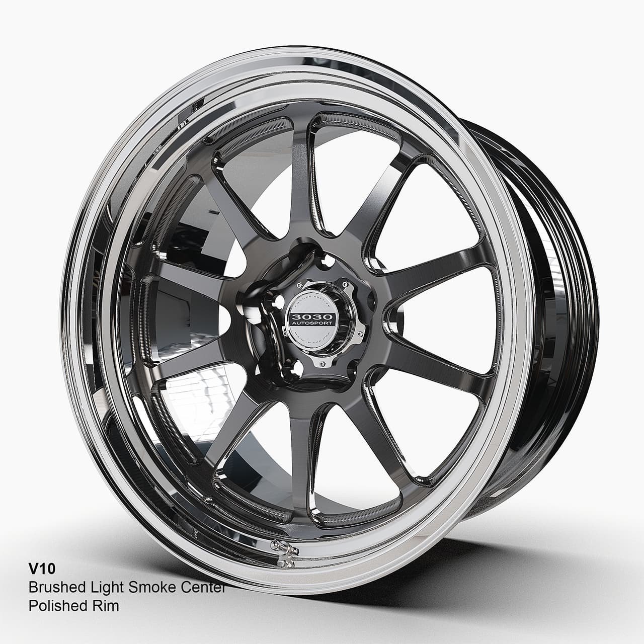 Direct-Fit Chevelle Wheels | 3030 Autosport | V10 - Brushed Light Smoke